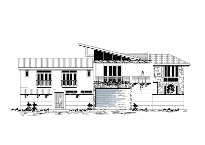 convert any sketch to a cad drawing, do house planning
