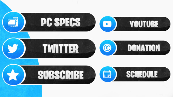 design twitch channel info button panels