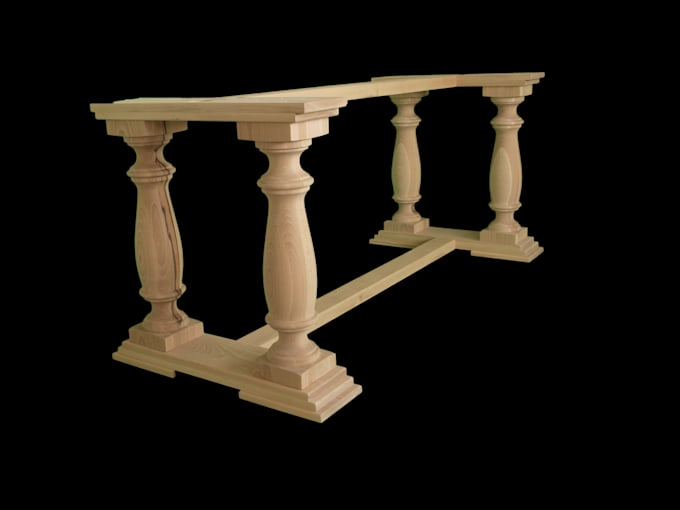 Wooden table legs, unfinished base for dining table, solid round