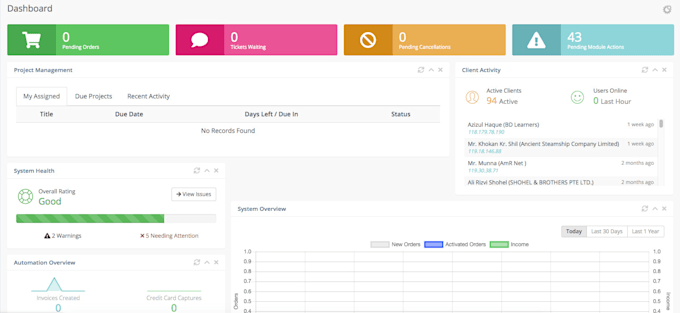 setup and configure whmcs