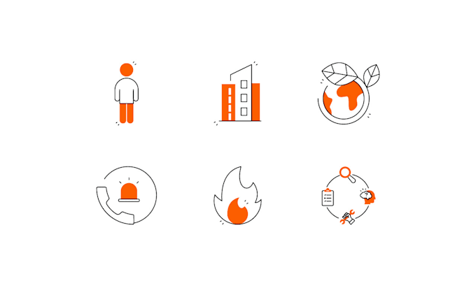 design unique and modern custom flat icon set