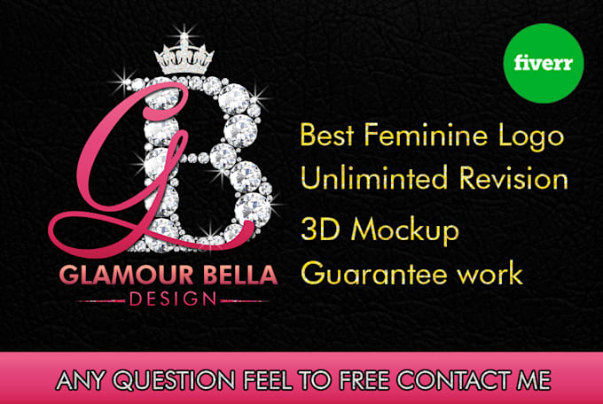 Do bling beautiful feminine glitter sparkle logo by Naeema_farooq23 ...