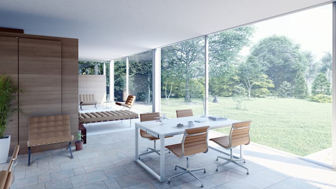 design render 4k interior or exterior of architecture