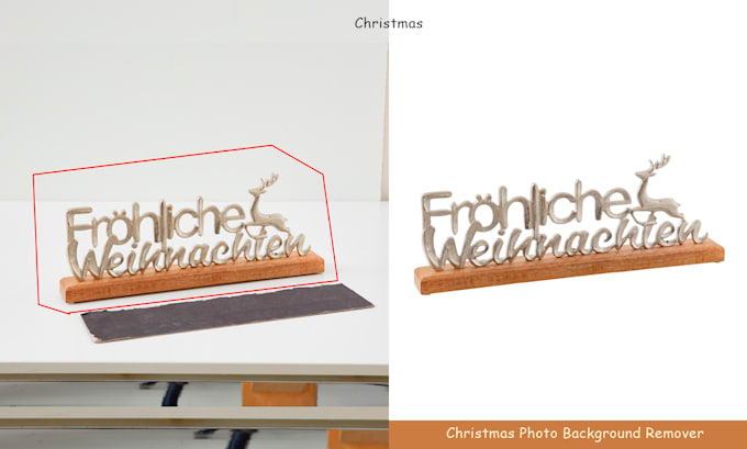 christmas photo background remover retouching in photoshop