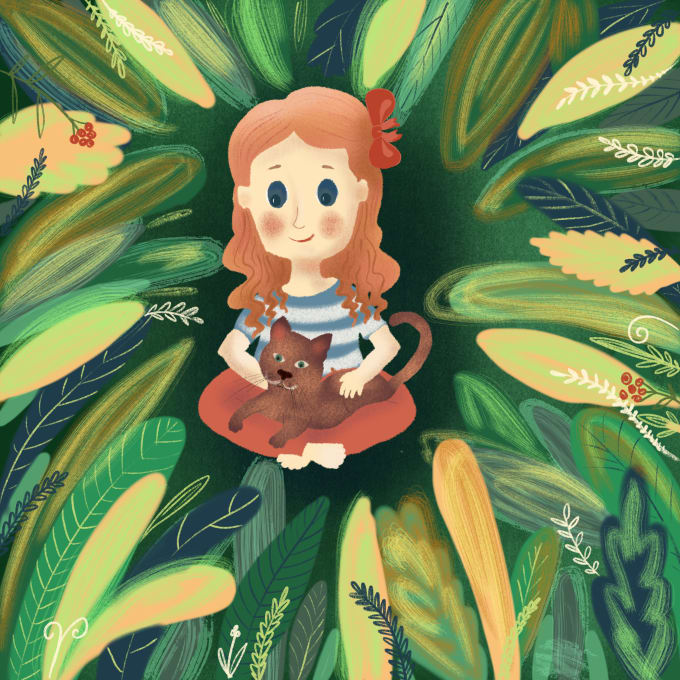 draw custom children book illustration