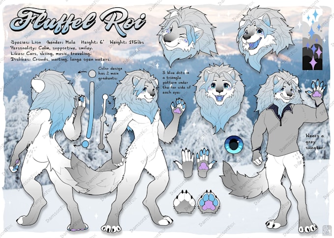 create an original character or furry reference sheet