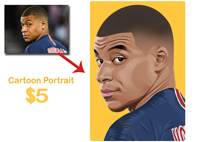 create your picture into a amazing portrait vector