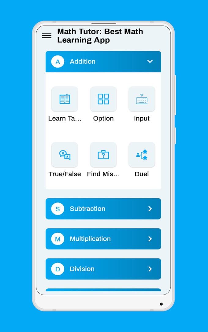 Create money making math learning quiz android app by Sajindaniel | Fiverr