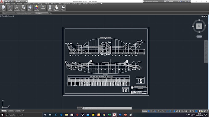 draw a linesplan of your ship with autocad