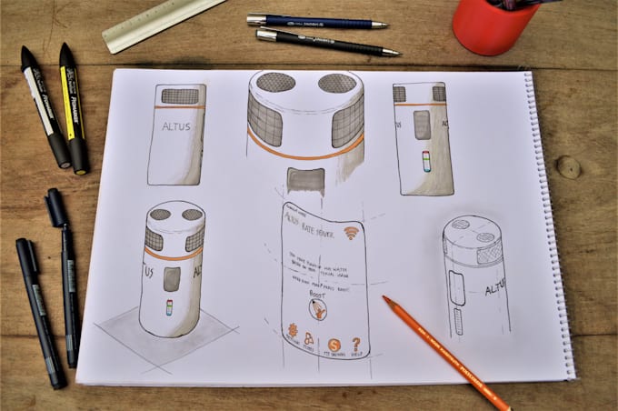 develop product design concepts by sketches