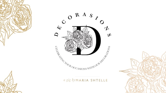 design floral monogram logo