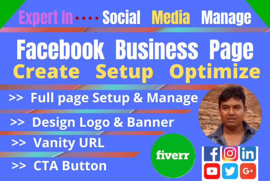 do create setup design and optimize  facebook business page