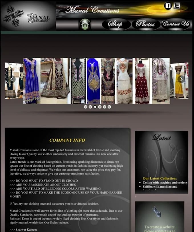 create professional and sophisticated website