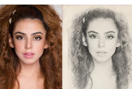 make sketch of your images using digital pencil or pen art