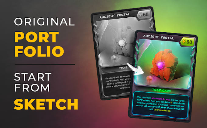 design amazing card game and illustration