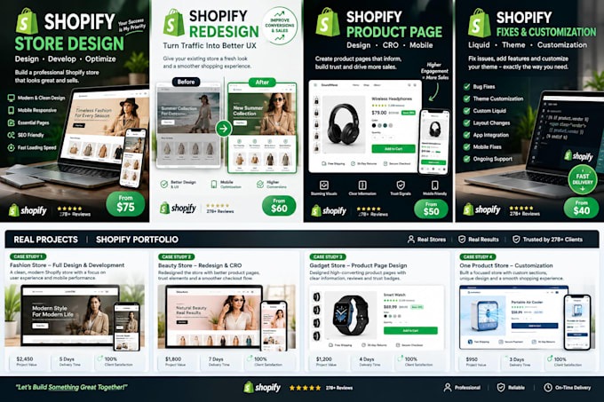 build or redesign a high converting professional shopify store in uk, uae,ca,usa