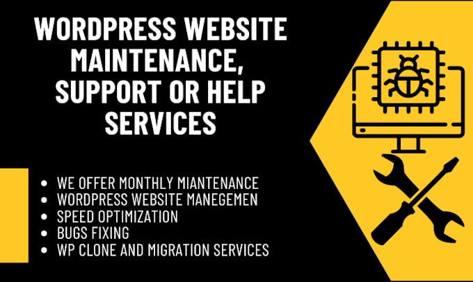 do wordpress website maintenance or website manager