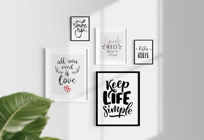 create minimalist typography and motivational  quotes poster