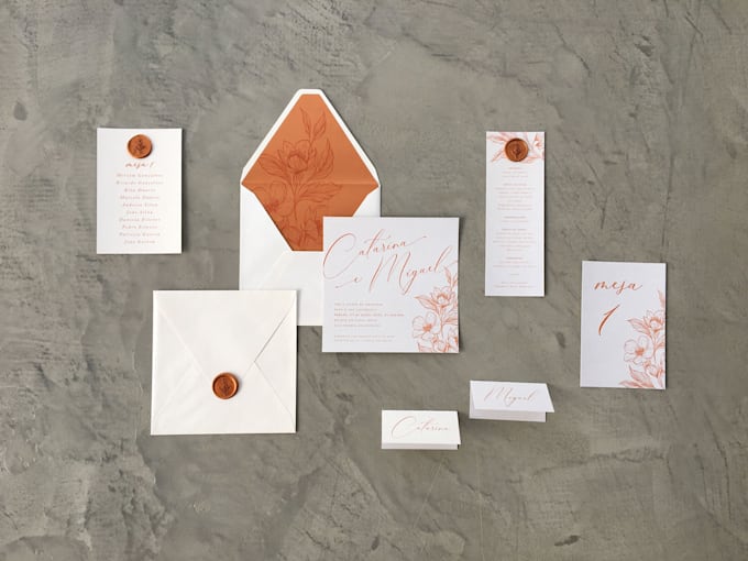 create bespoke wedding stationery according to your request