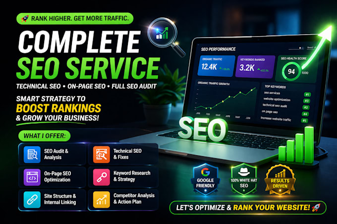 do technical ,on page SEO with google ranked tags and fix website issues