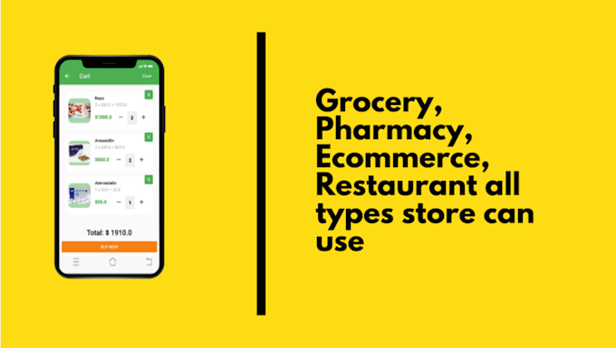 do multi store ecommerce, grocery, medicine, food order app