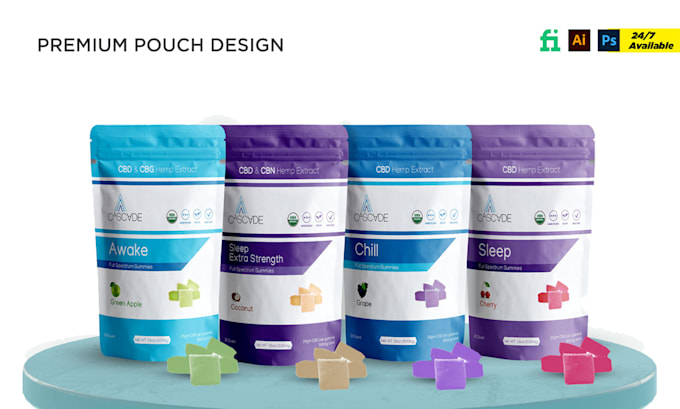 do premium food pouch design, label design, box design, and product packaging