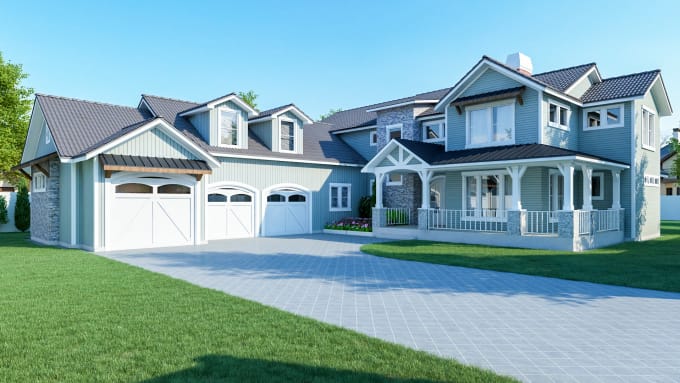do 3d renderings for interior and exterior