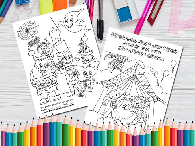 design printable coloring pages for children book