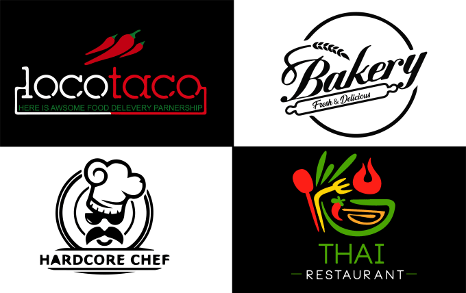 design unique food logo restaurant or fast food