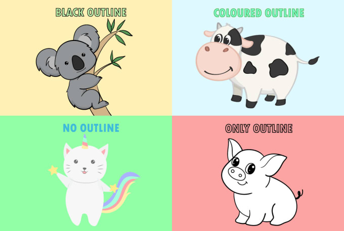 draw a cute cartoon animal mascot clipart character