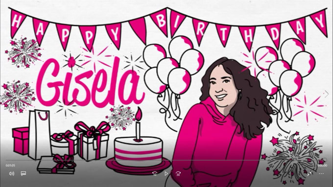 Create A Happy Birthday Animation With The Name By Paligraficas