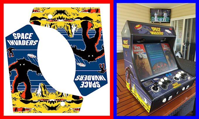 design custom bartop arcade cabinet artwork