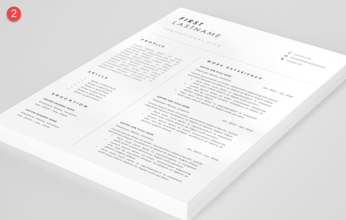 Provide You With An Eye Catching Resume Template By Tyrentemple