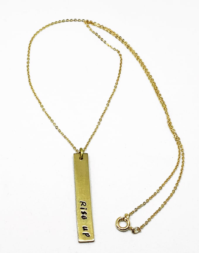 Make a personalized gold necklace with your wording by Organic28 | Fiverr