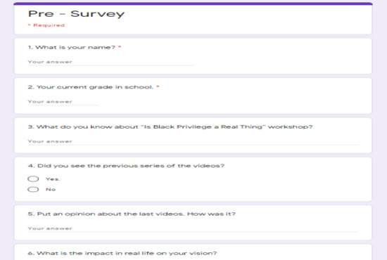 create automated google form and survey report
