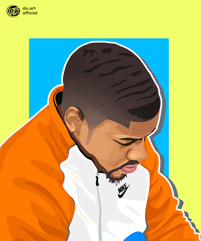 draw your face into vector art and cartoon style