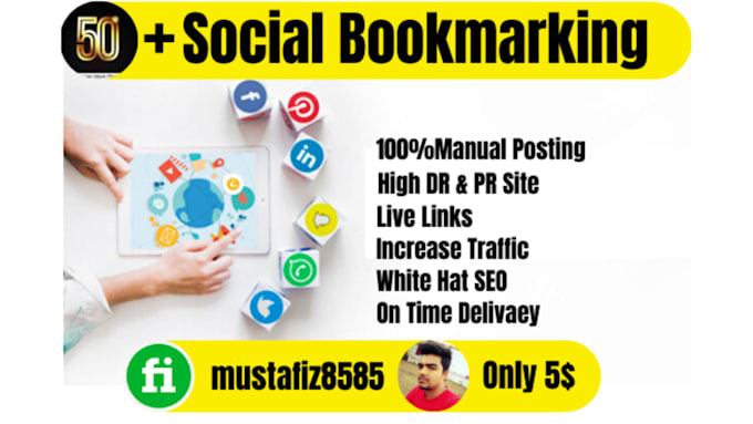 do manually 200 bookmarking high da and pa site