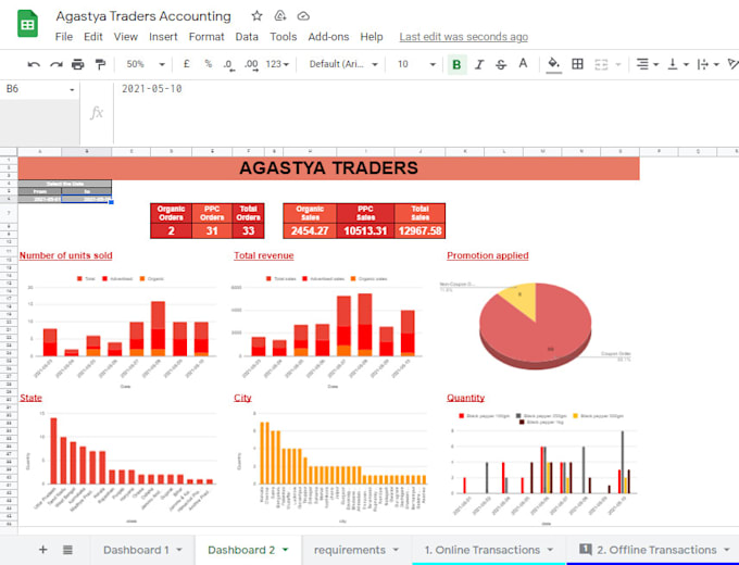 build dashboard in google sheets