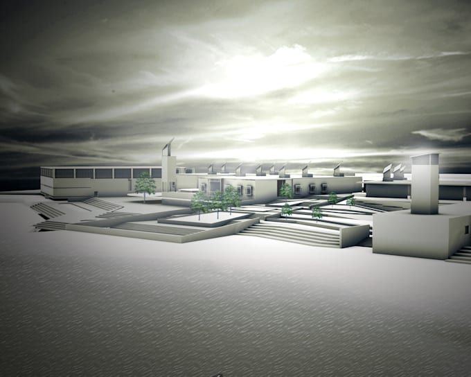 create a 3d architecture model and render for you