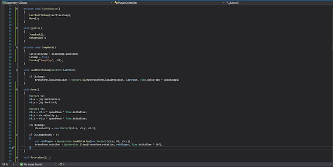 create any script for your unity game projects