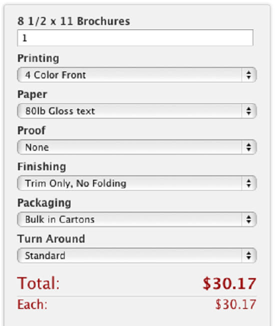 make a custom price calculator or convert excel into web