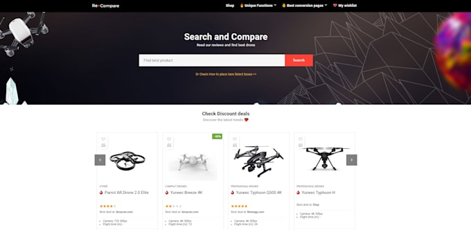 create price comparison multi vendor  affiliate website
