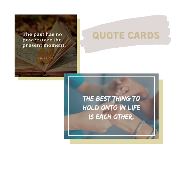 design customized bookmarks and quote cards for you