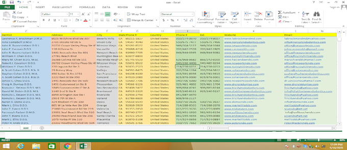 create a cold emailing and calling list