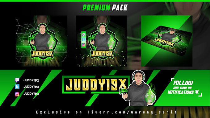create professional twitch logo, overlays and screens