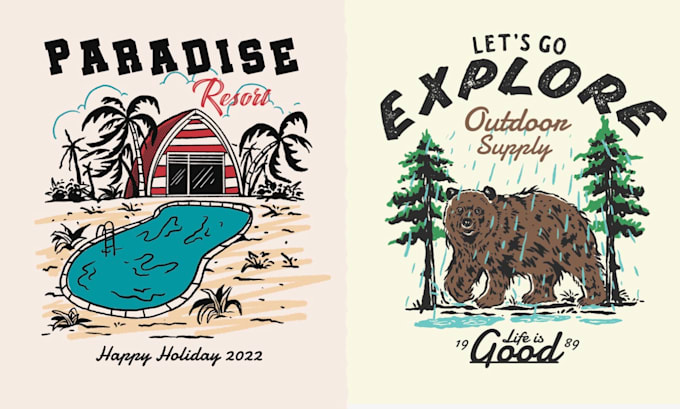 design a logo vintage, clothing brand, merch etc