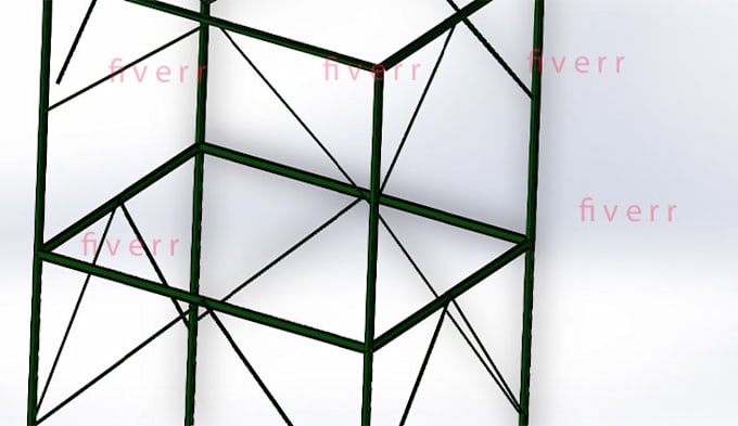 design steel structure and stress analysis using  solidworks weldments