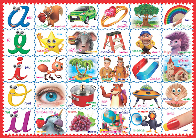 design a colorful children educational poster