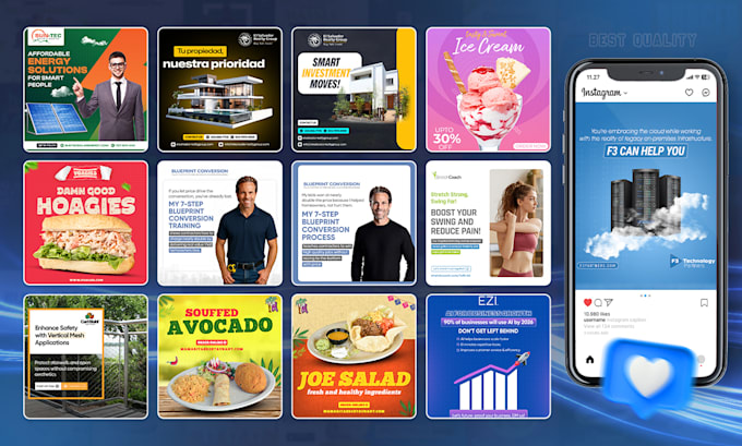 design attractive social media posts and advertising