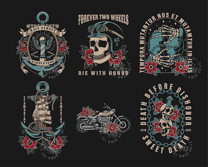 do traditional or old school style tattoo design